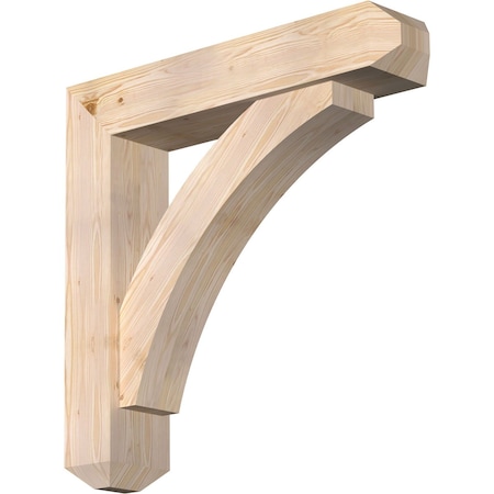 Ekena Millwork Thorton Craftsman Smooth Bracket w/ Offset Brace, Douglas Fir, 7 1/2"W x 36"D x 36"H BKT0806X36X36THR04SDF